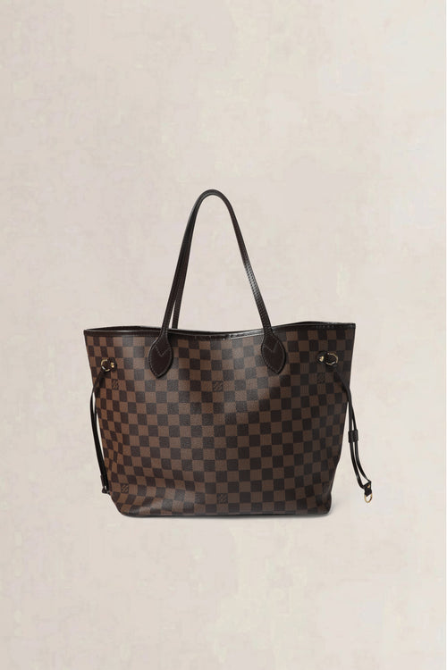 Louis Vuitton Brown Neverfull Damier Ebene MM Shoulder Bag