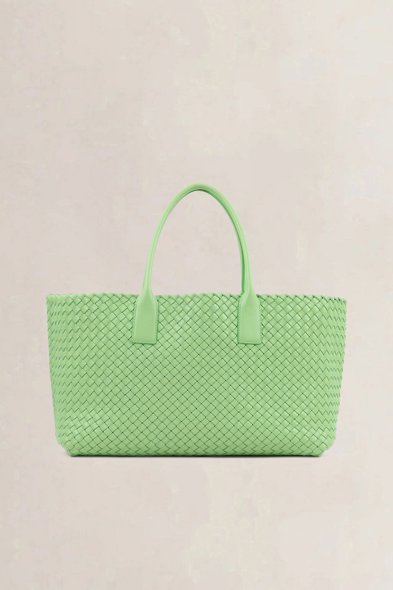 Bottega Veneta Pistacchio Green Intrecciato Leather Cabat Shoulder Bag