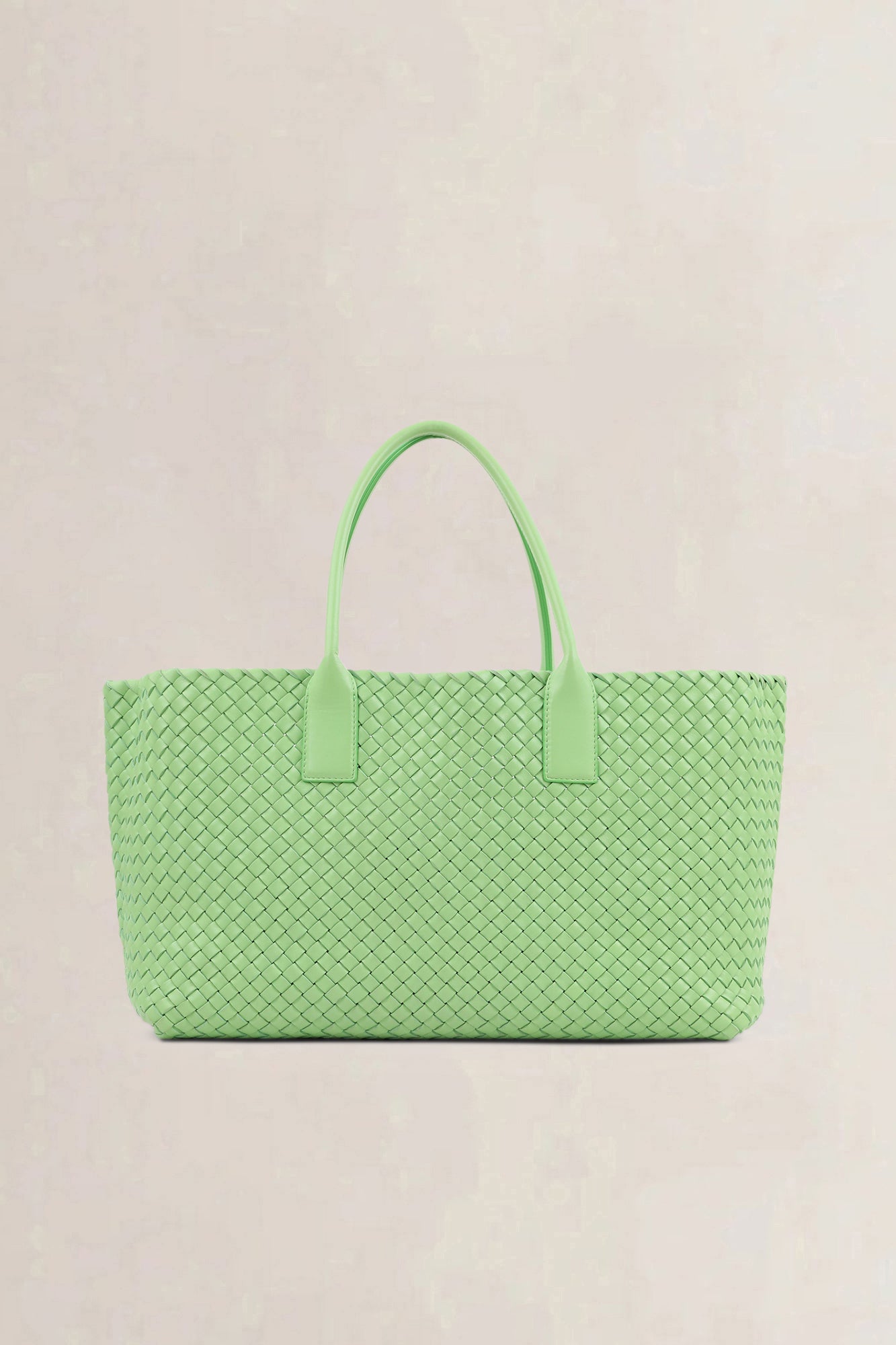 Bottega Veneta Pistacchio Green Intrecciato Leather Cabat Shoulder Bag