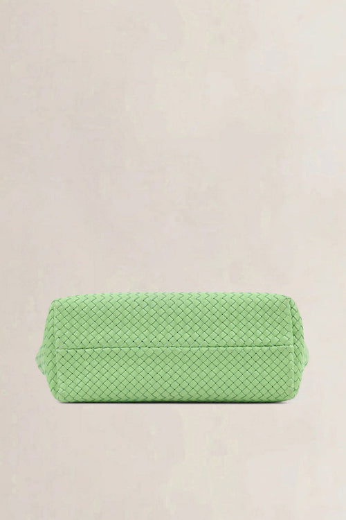 Bottega Veneta Pistacchio Green Intrecciato Leather Cabat Shoulder Bag