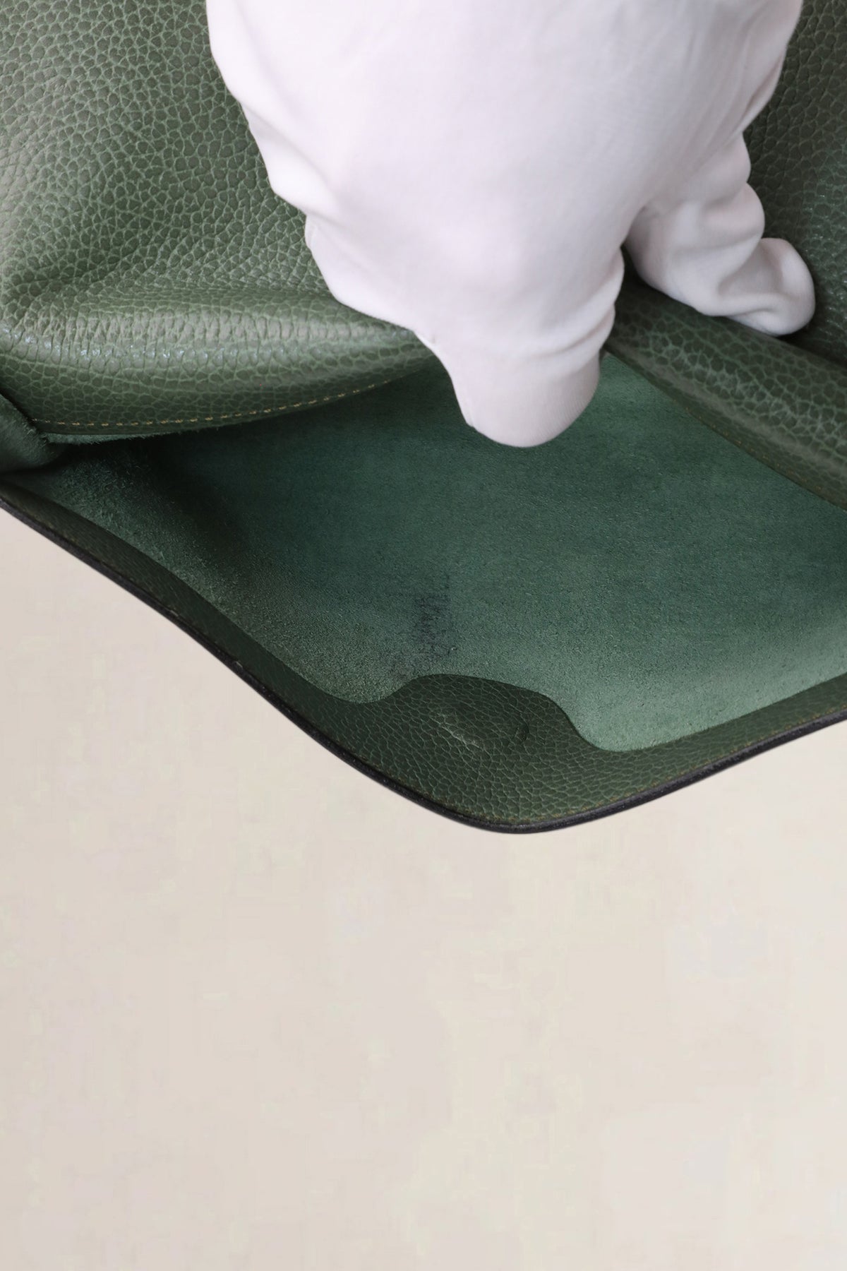 Delvaux Olive Green Clutch — vintage