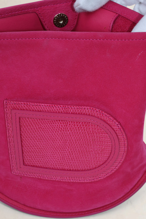 Delvaux Pink Le Pin Suède/Lizard Crossbody Bag