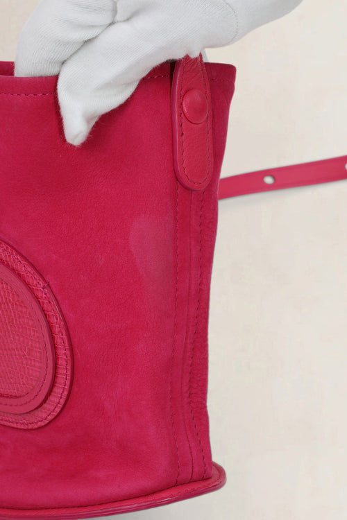 Delvaux Pink Le Pin Suède/Lizard Crossbody Bag