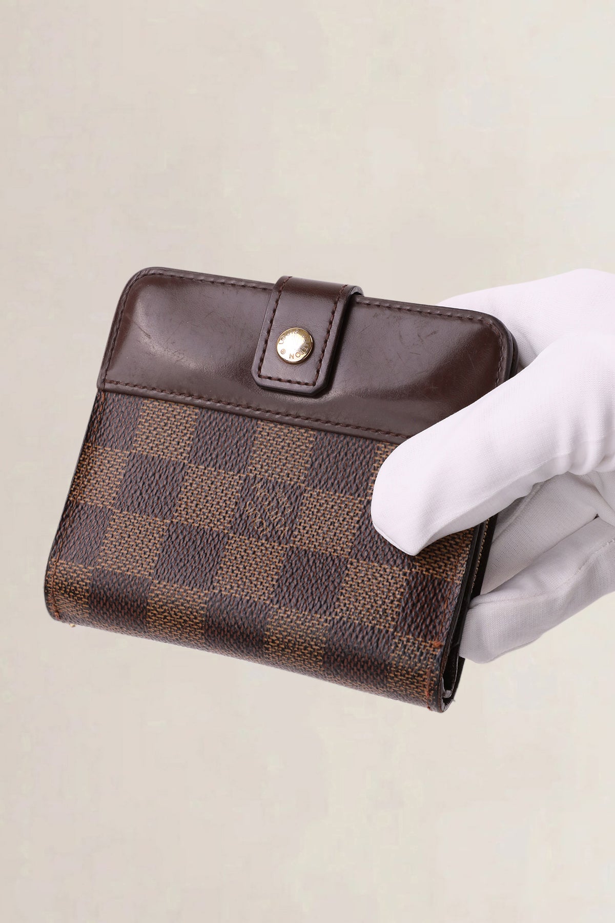 Louis Vuitton Dark Brown Damier Ebene Compact Zip Wallet