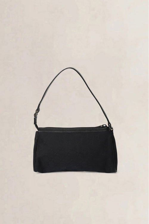 Gucci Black GG Canvas Abbey D-Ring Pochette Shoulder Bag