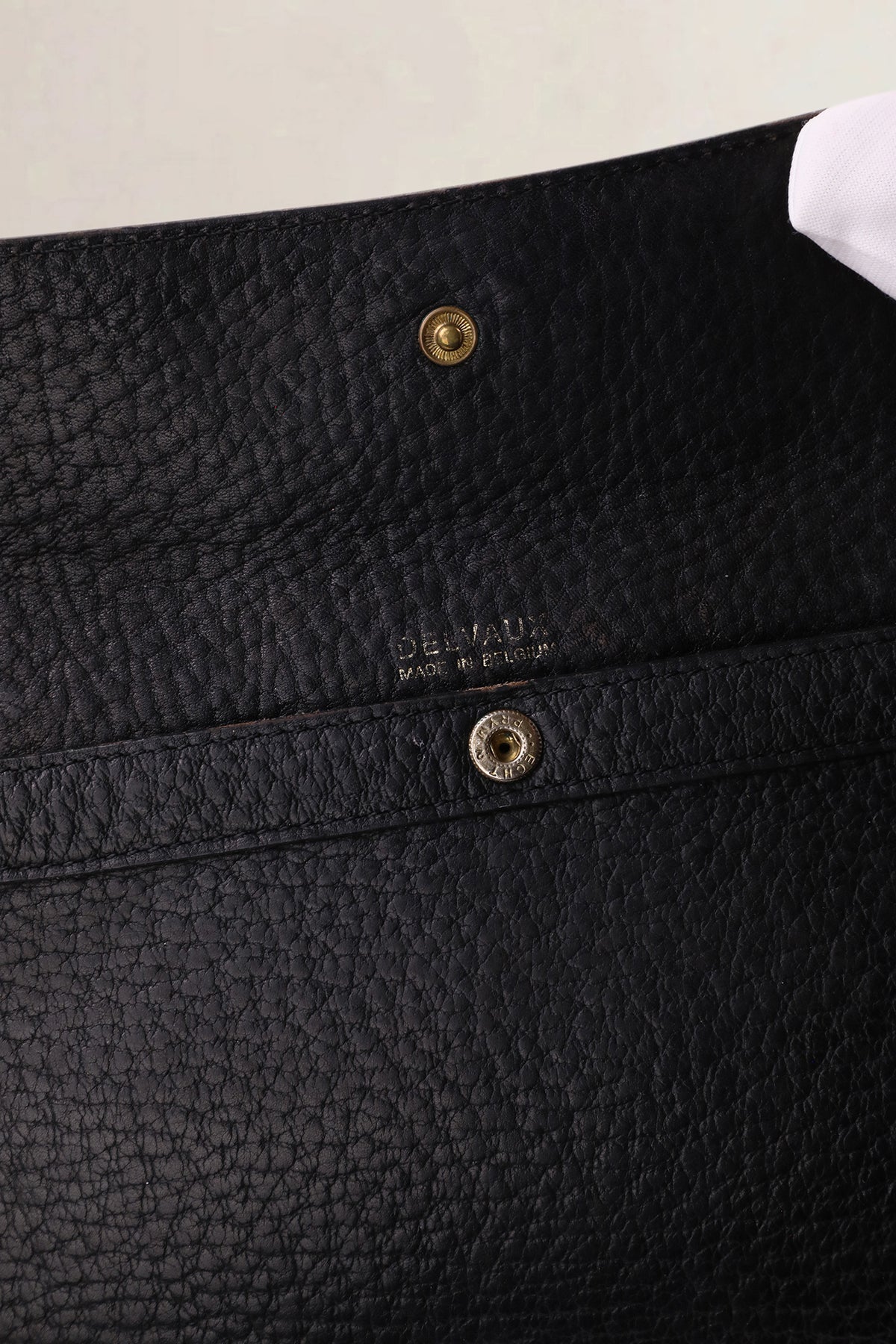 Delvaux Black Jumping Calf Pochette Wallet