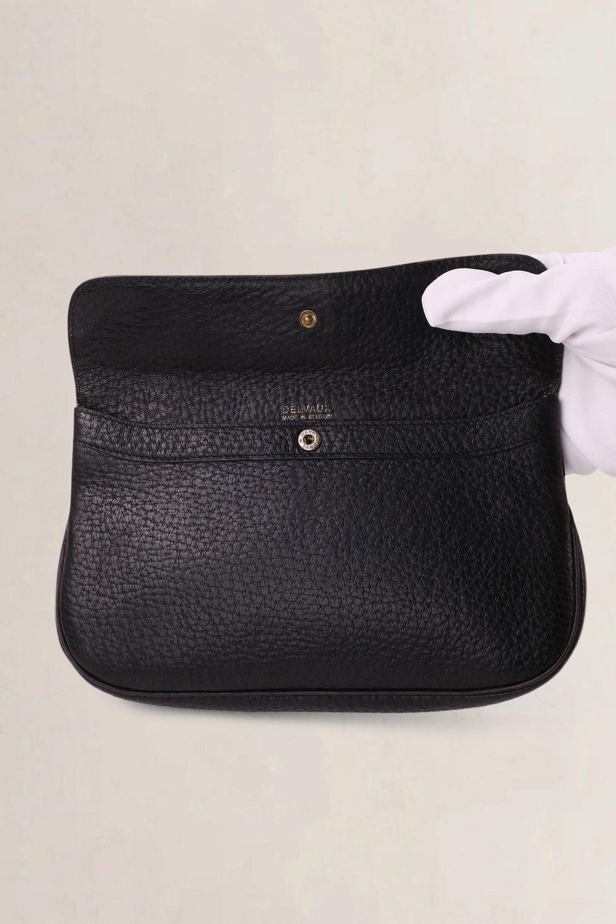 Delvaux Black Jumping Calf Pochette Wallet
