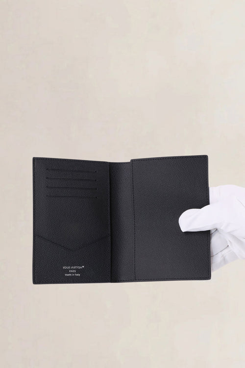 Louis Vuitton Black & Grey Monogram Eclipse Passport Cover