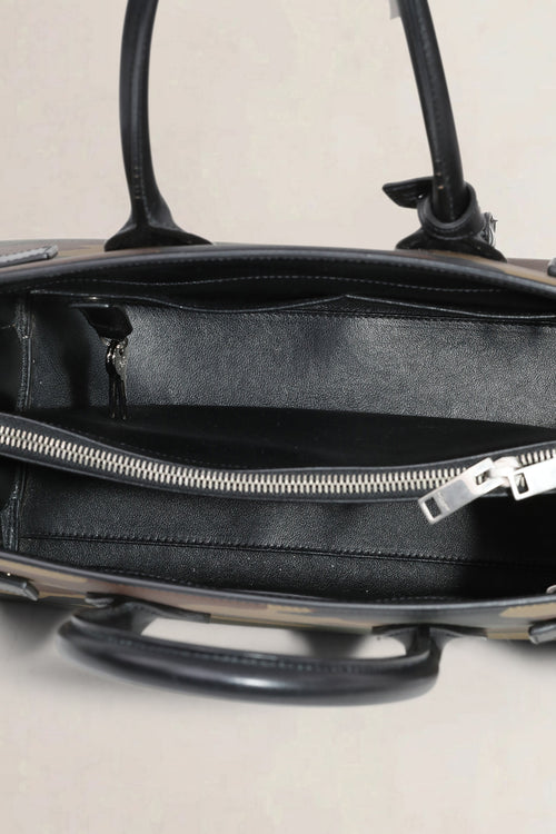 Saint Laurent Camouflage Printed Sac De Jour Small Top Handle Bag