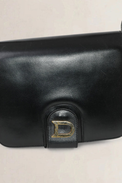 Delvaux Black Leather Shoulder Bag