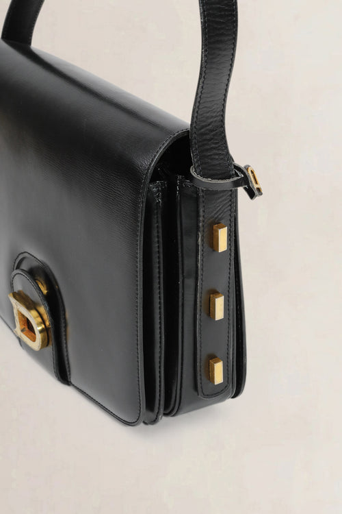 Delvaux Black Leather Shoulder Bag
