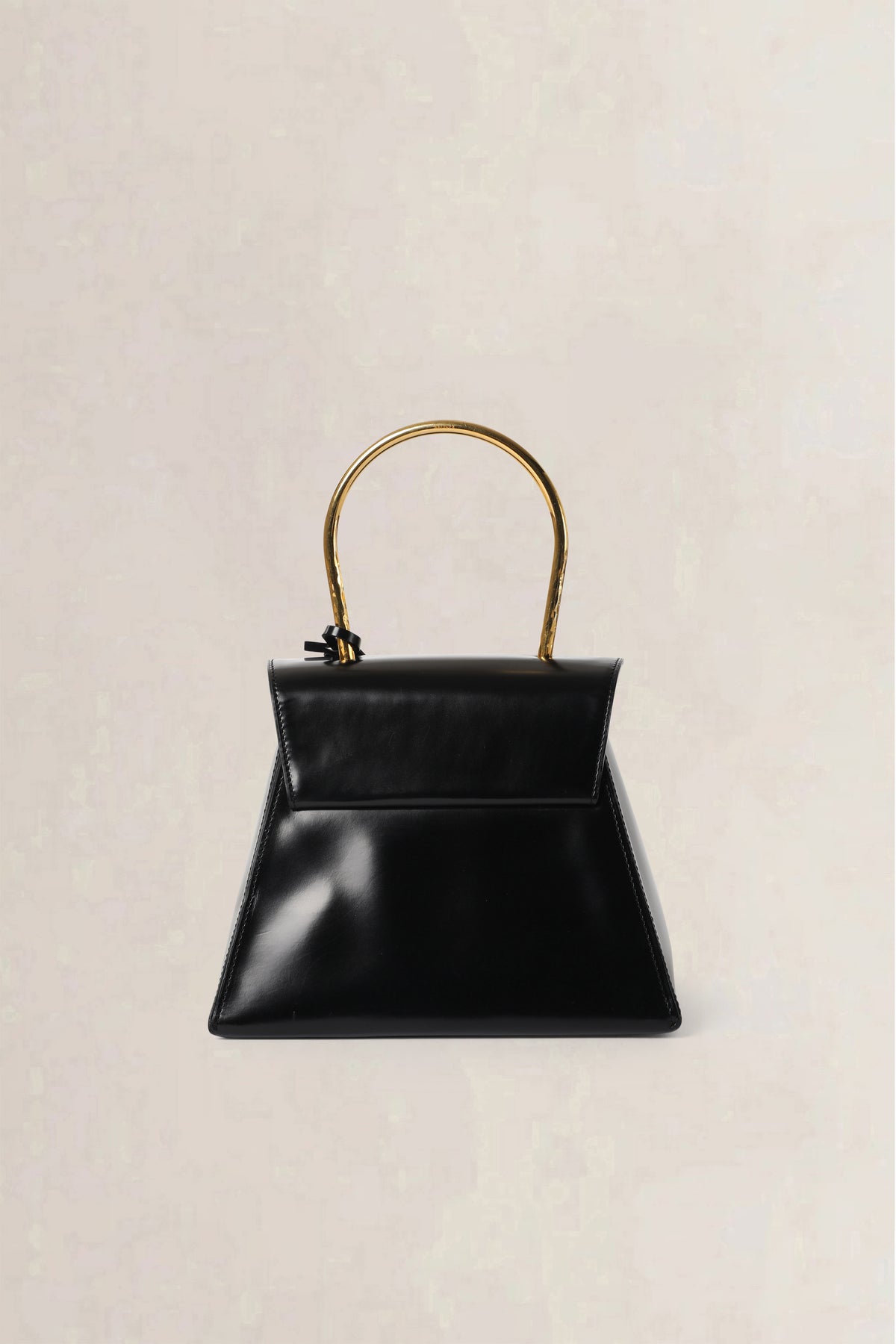 Delvaux Black Ut Patent Top Handle Bag
