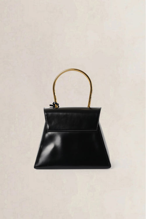 Delvaux Black Ut Patent Top Handle Bag