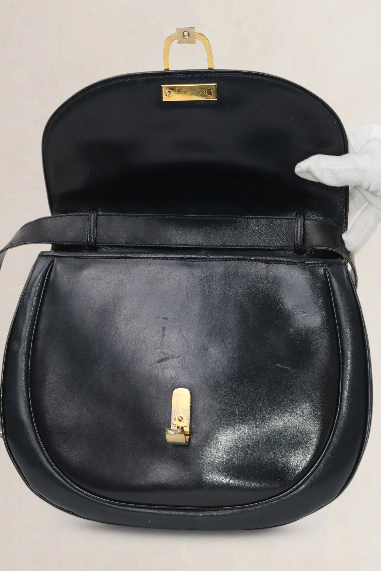 Céline Vintage Blue Shoulder Bag