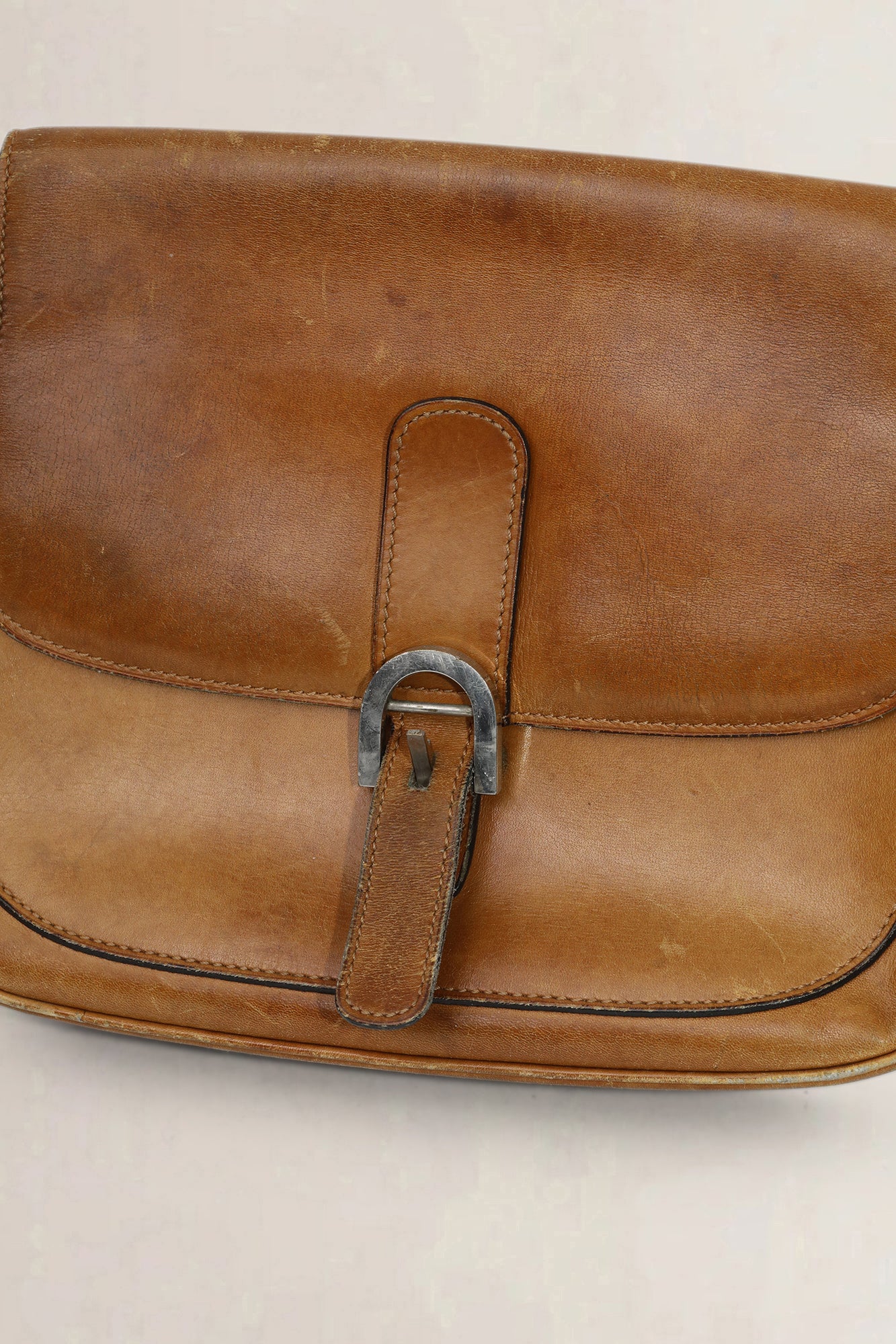 Delvaux Vintage Cognac Crossbody Bag