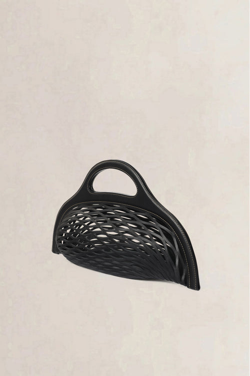 Delvaux Anthracite Grey Charles Kaisin The Basket Top Handle Bag