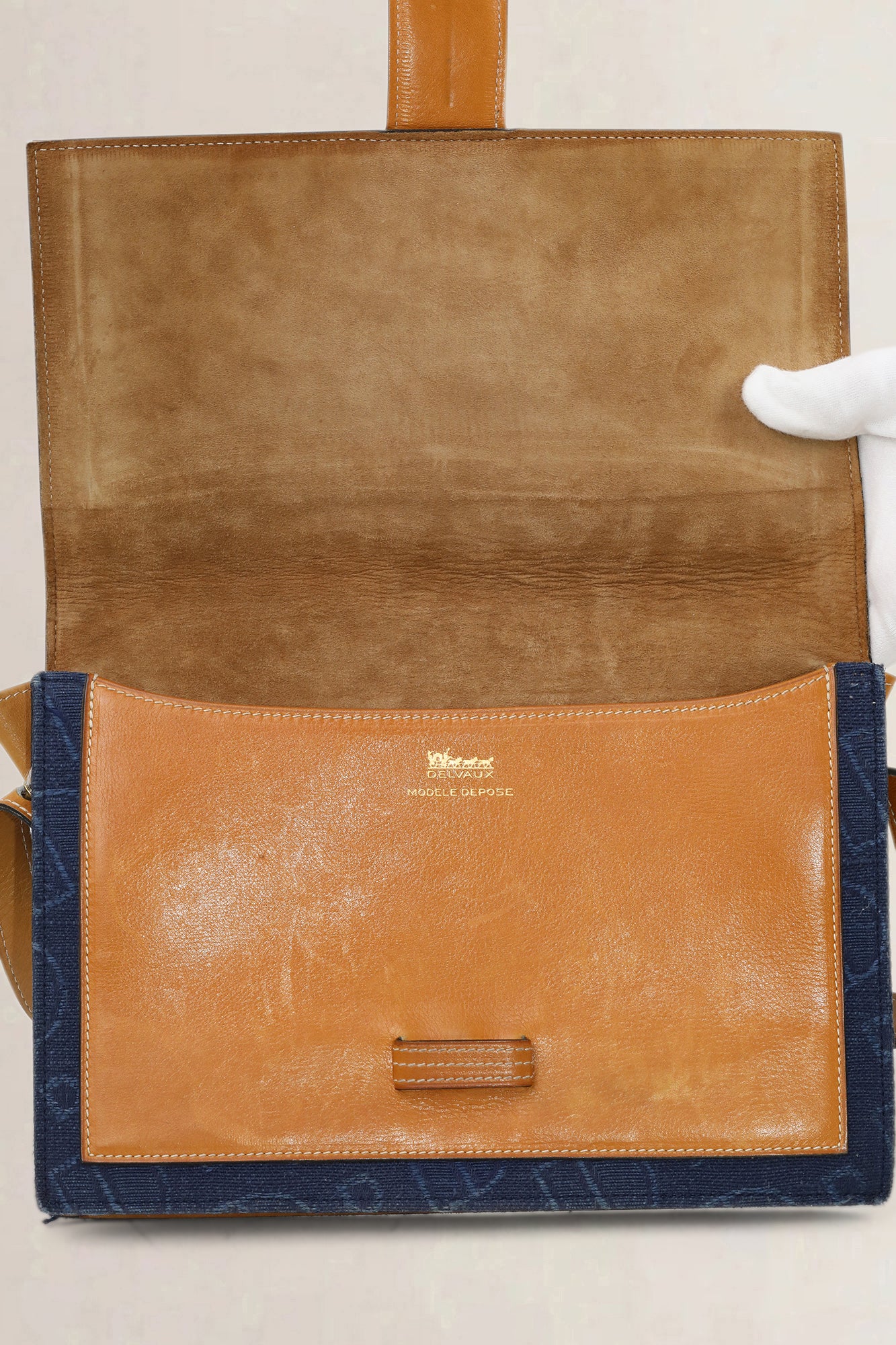 Delvaux Blue Vintage Crossbody Bag