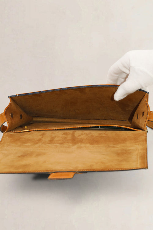 Delvaux Blue Vintage Crossbody Bag