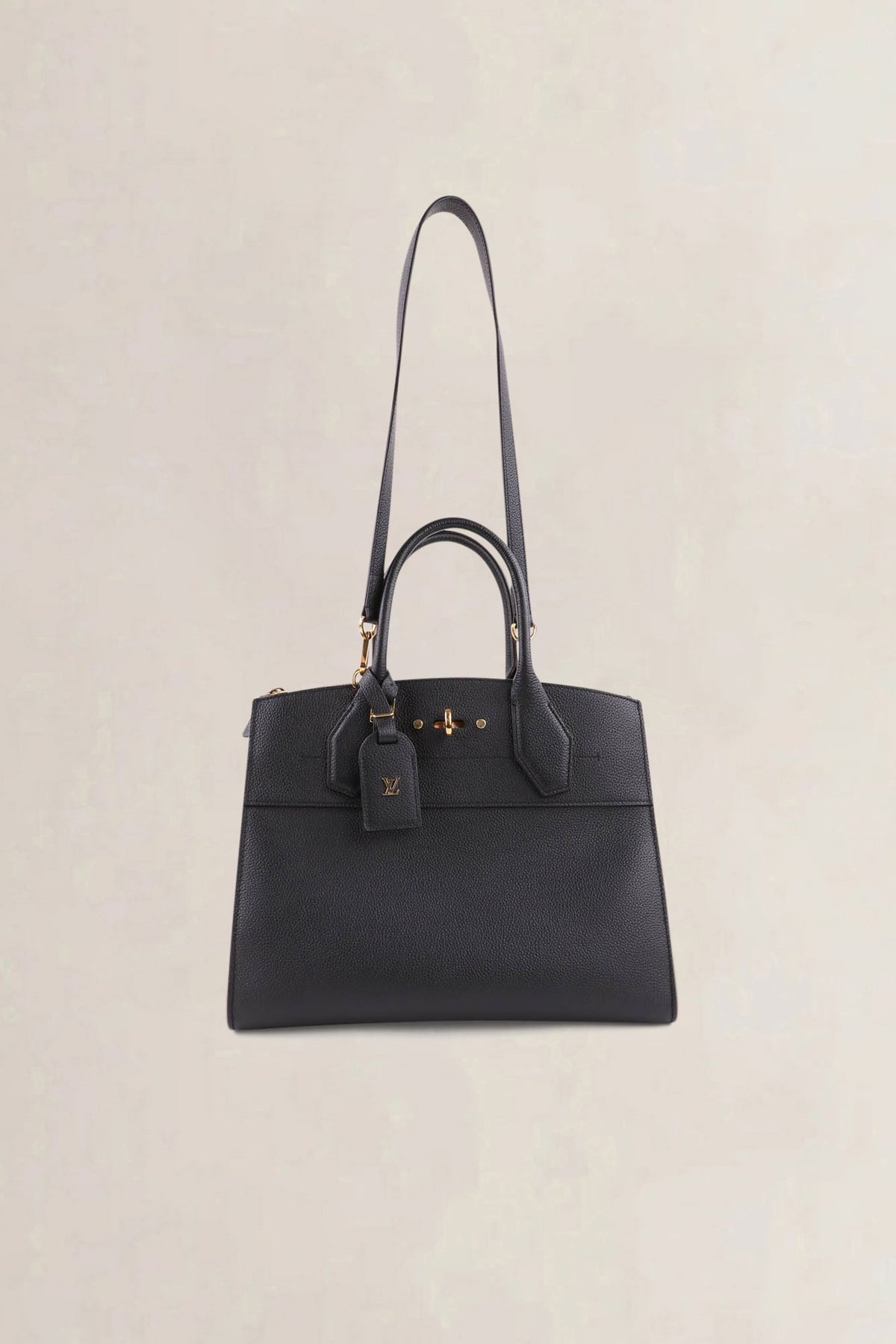Louis Vuitton Black City Steamer MM Shoulder Bag