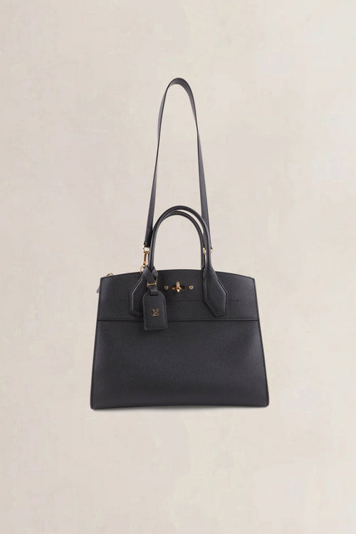 Louis Vuitton Black City Steamer MM Shoulder Bag