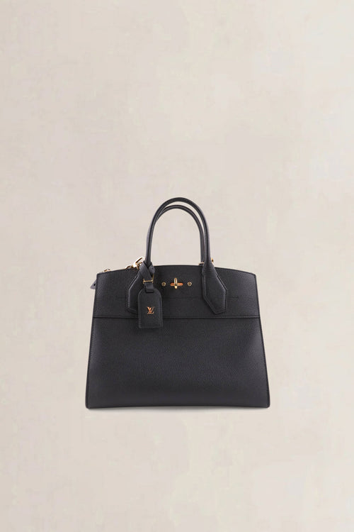 Louis Vuitton Black City Steamer MM Shoulder Bag