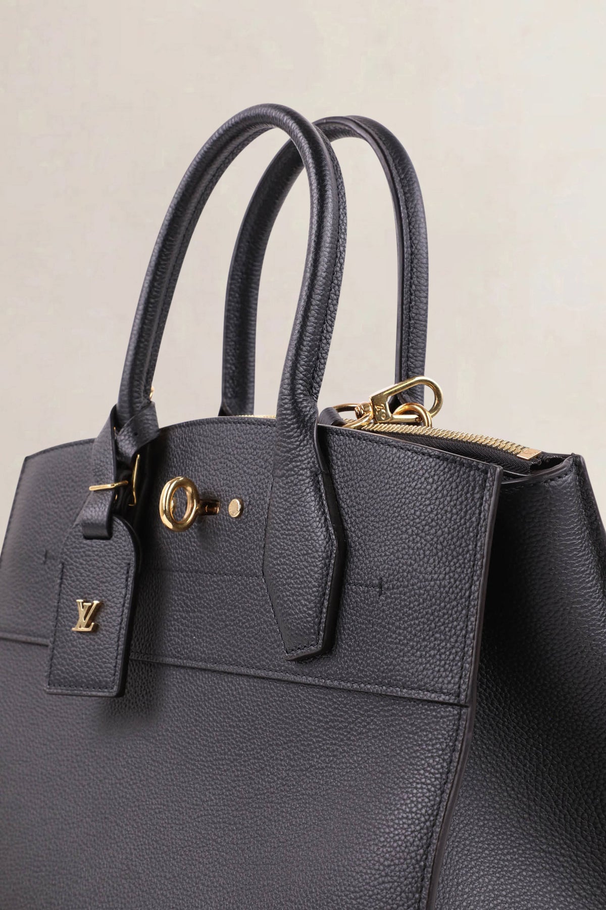 Louis Vuitton Black City Steamer MM Shoulder Bag