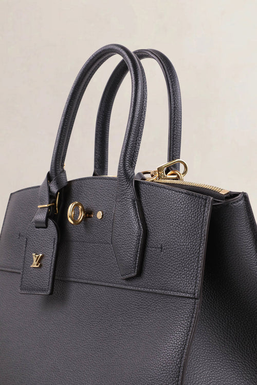 Louis Vuitton Black City Steamer MM Shoulder Bag