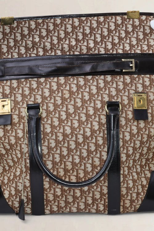 Christian Dior Brown Monogram Oblique Travel Bag