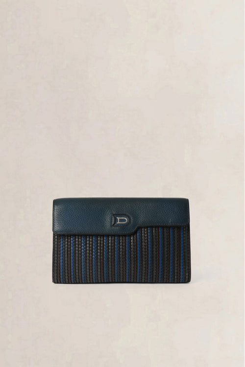 Delvaux Teal Toile de Cuir Wallet
