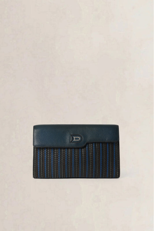 Delvaux Teal Toile de Cuir Wallet
