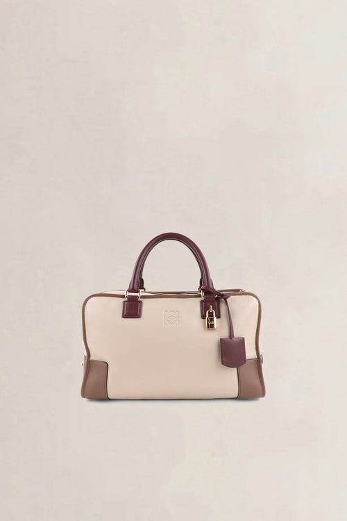 Loewe Beige Burgundy Amazona 36 Top Handle Bag