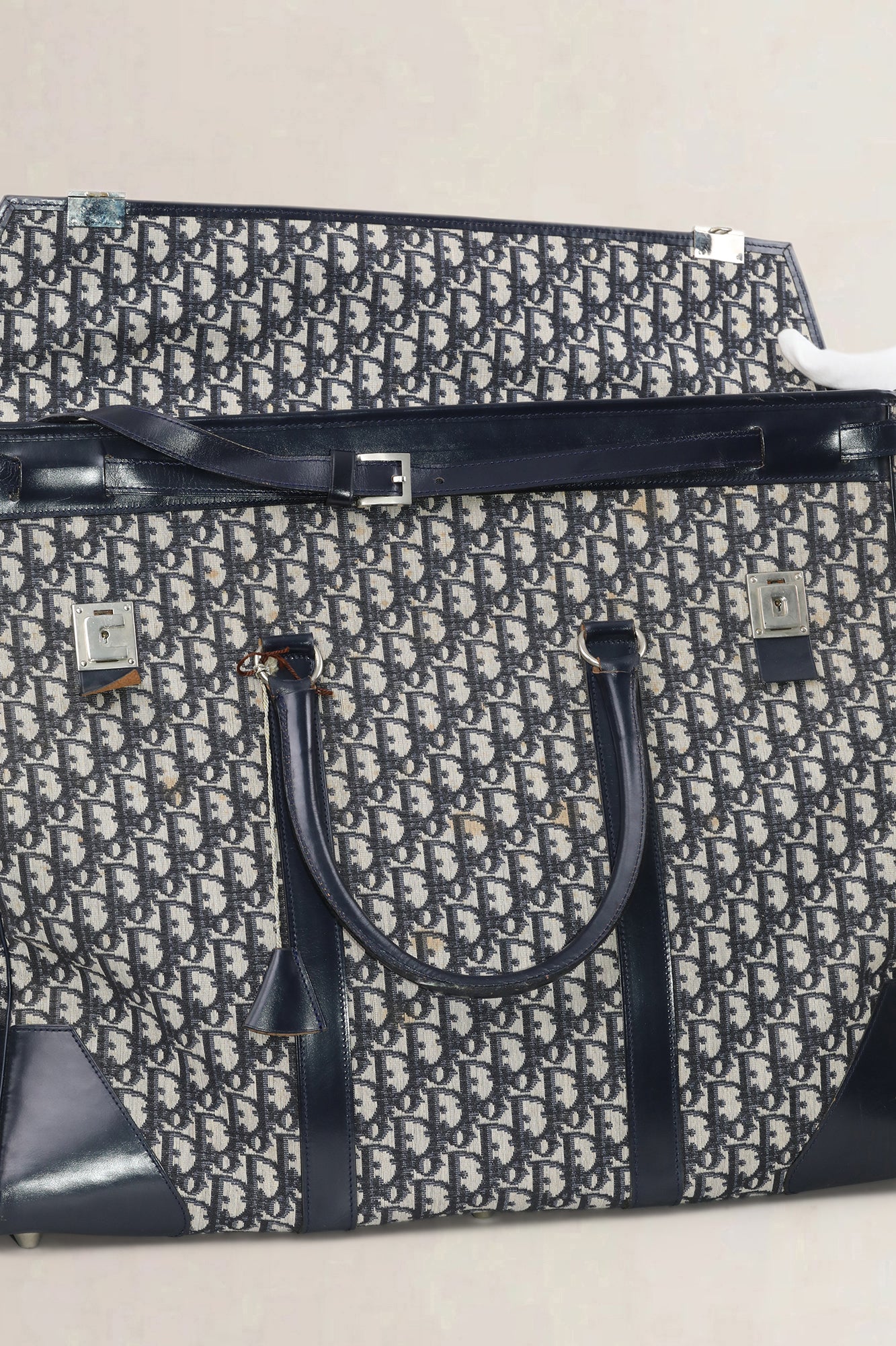 Christian Dior Blue Monogram Oblique Travel Bag