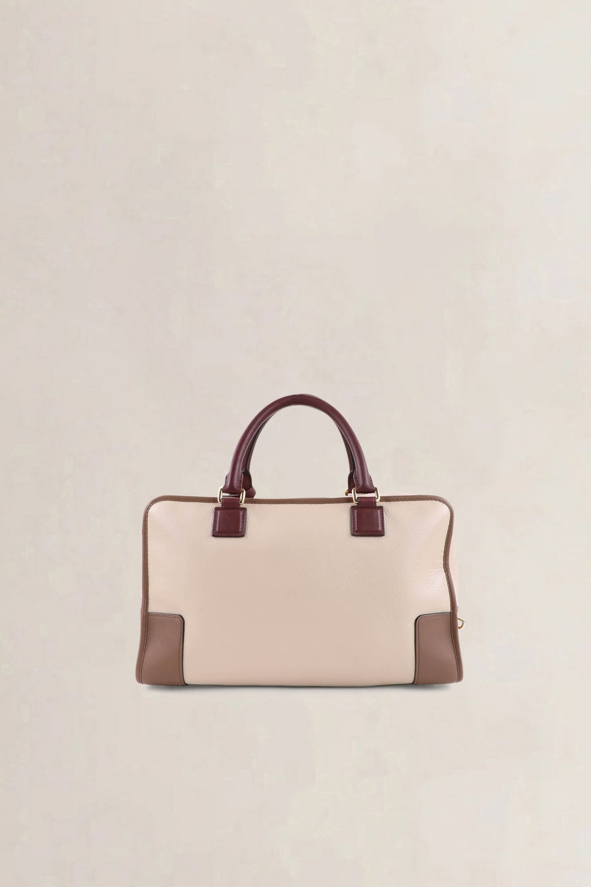 Loewe Beige Burgundy Amazona 36 Top Handle Bag