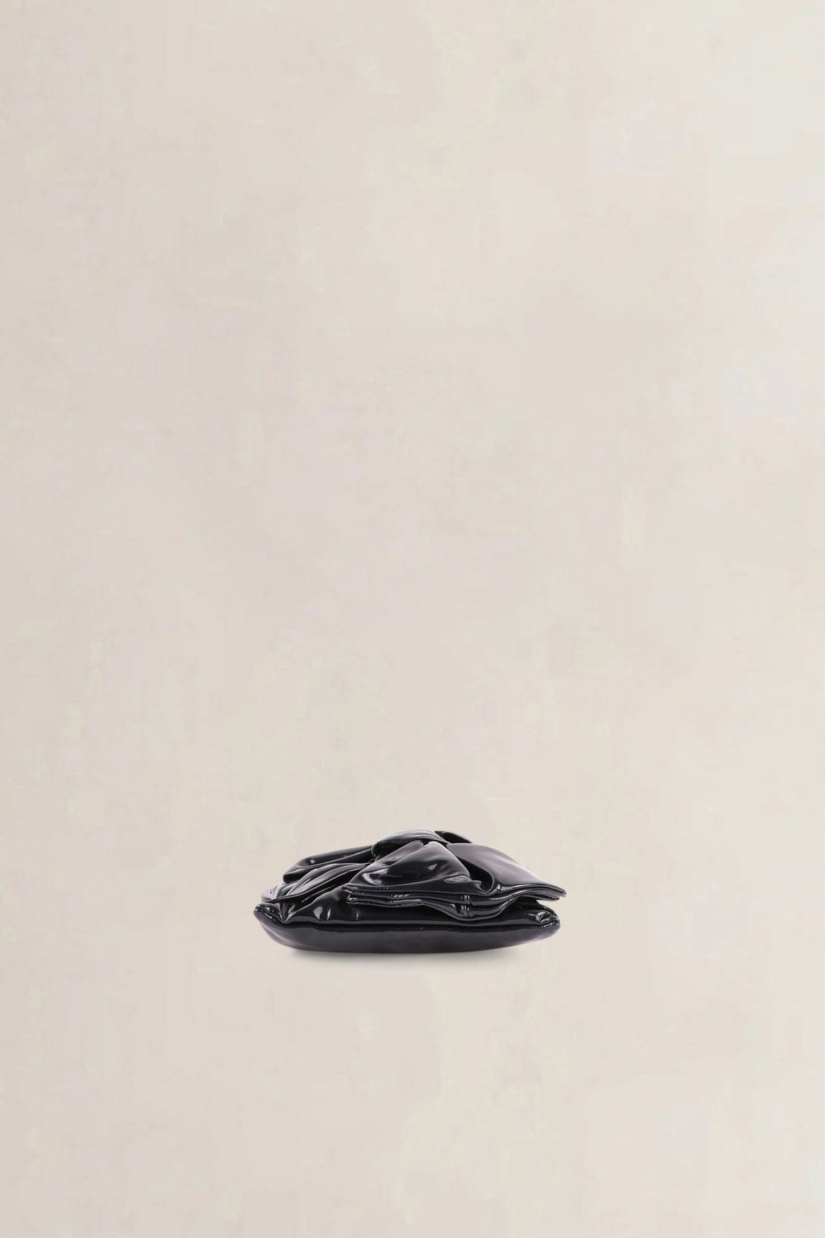 Sonia Rykiel Black Patent Leather Bow Clutch