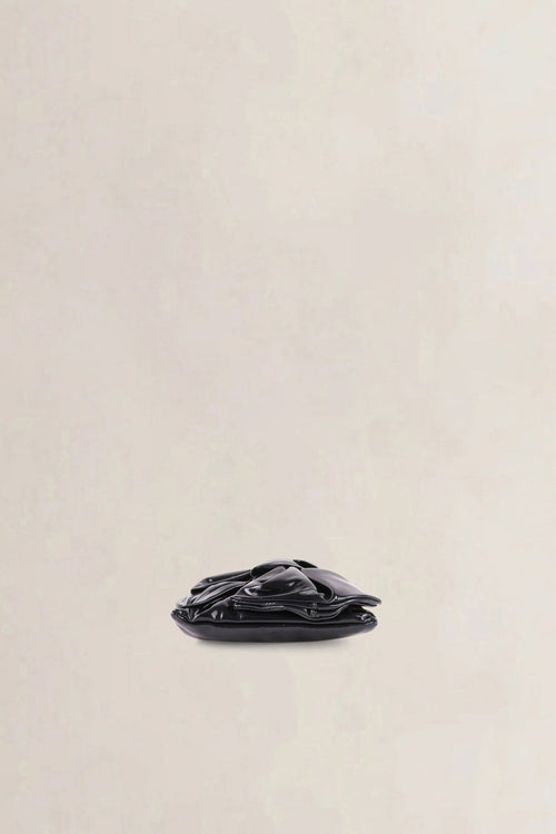 Sonia Rykiel Black Patent Leather Bow Clutch