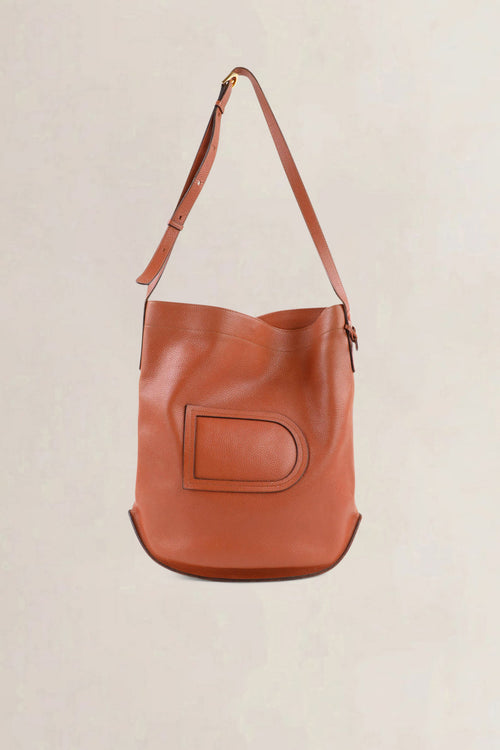 Delvaux Cognac Le Pin Jumping Calf GM Crossbody Bag