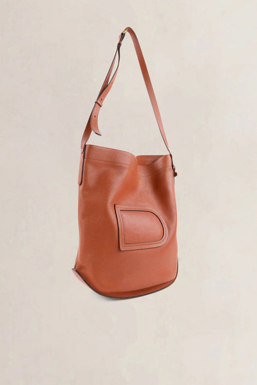 Delvaux Cognac Le Pin Jumping Calf GM Crossbody Bag