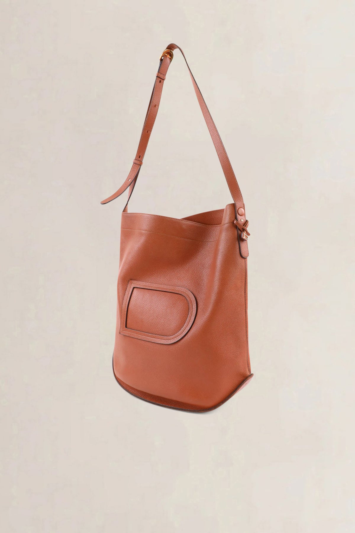 Delvaux Cognac Le Pin Jumping Calf GM Crossbody Bag