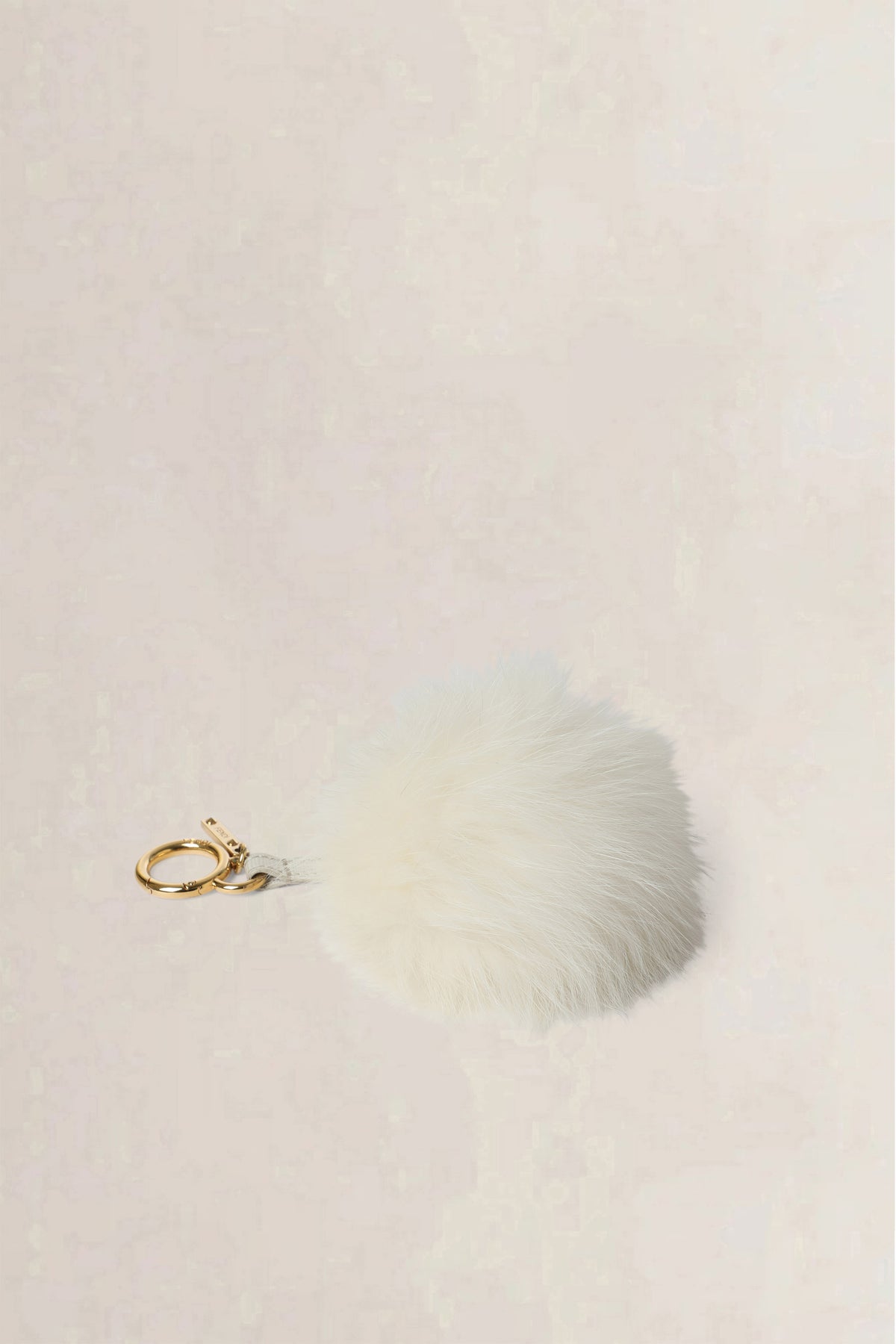 Fendi White Fox Fur Pompom Bag Charm