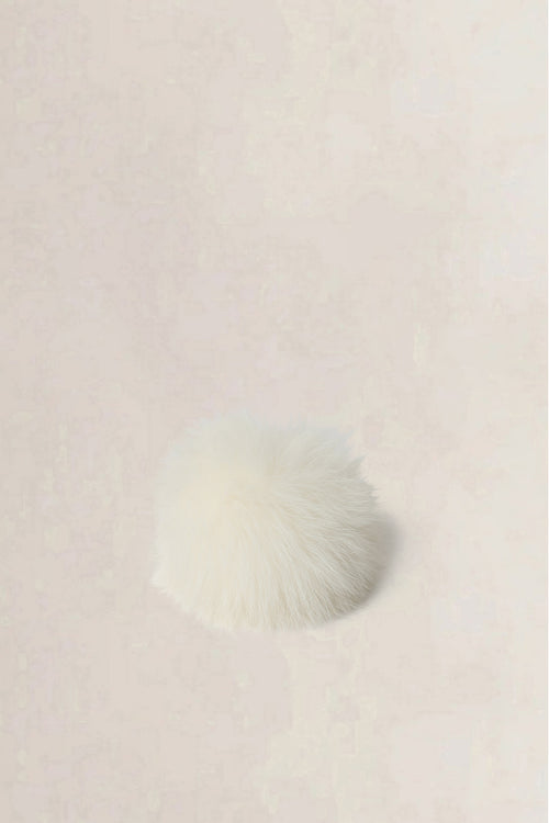 Fendi White Fox Fur Pompom Bag Charm