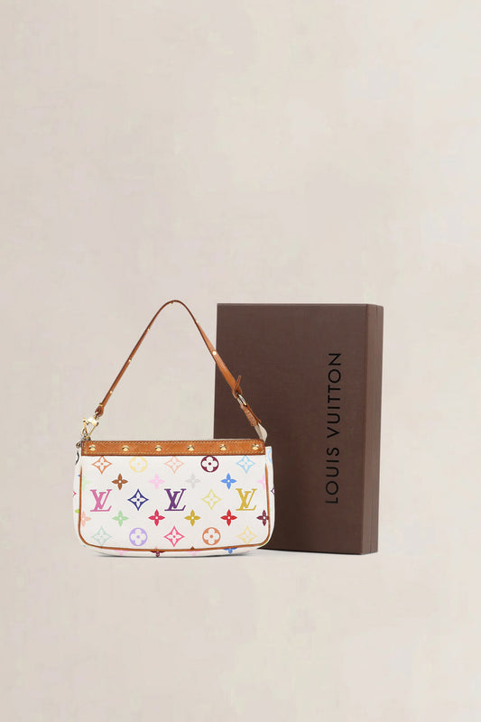 Louis Vuitton x Takashi Murakami Pochette Accessoires Monogram Top Handle Bag