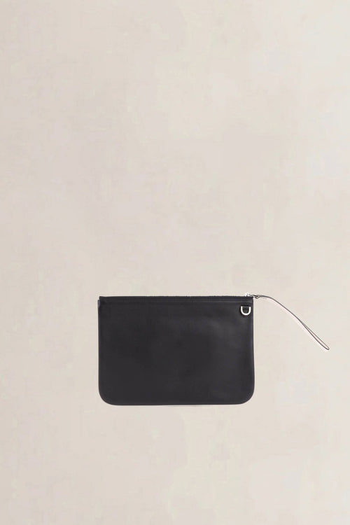 Delvaux Black & White Box Calf Vintage Louise Pochette Clutch