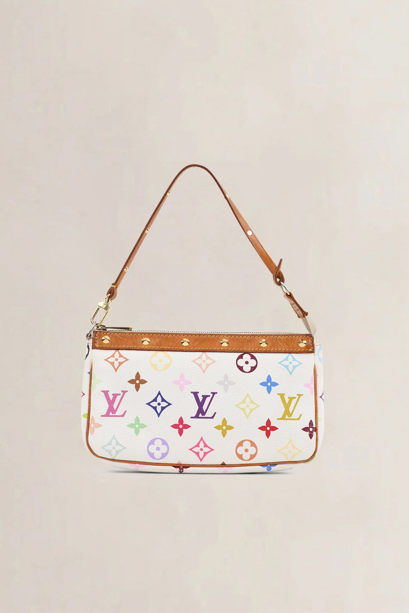 Louis Vuitton x Takashi Murakami Pochette Accessoires Monogram Top Handle Bag
