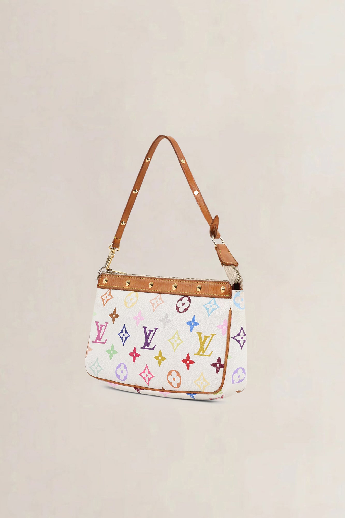 Louis Vuitton x Takashi Murakami Pochette Accessoires Monogram Top Handle Bag