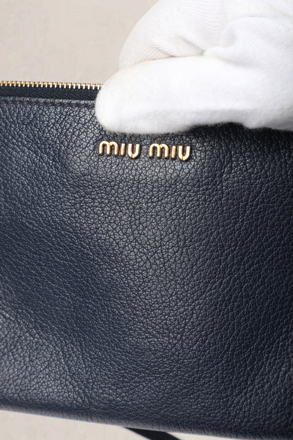 Miu Miu Navy Top Handle Bag