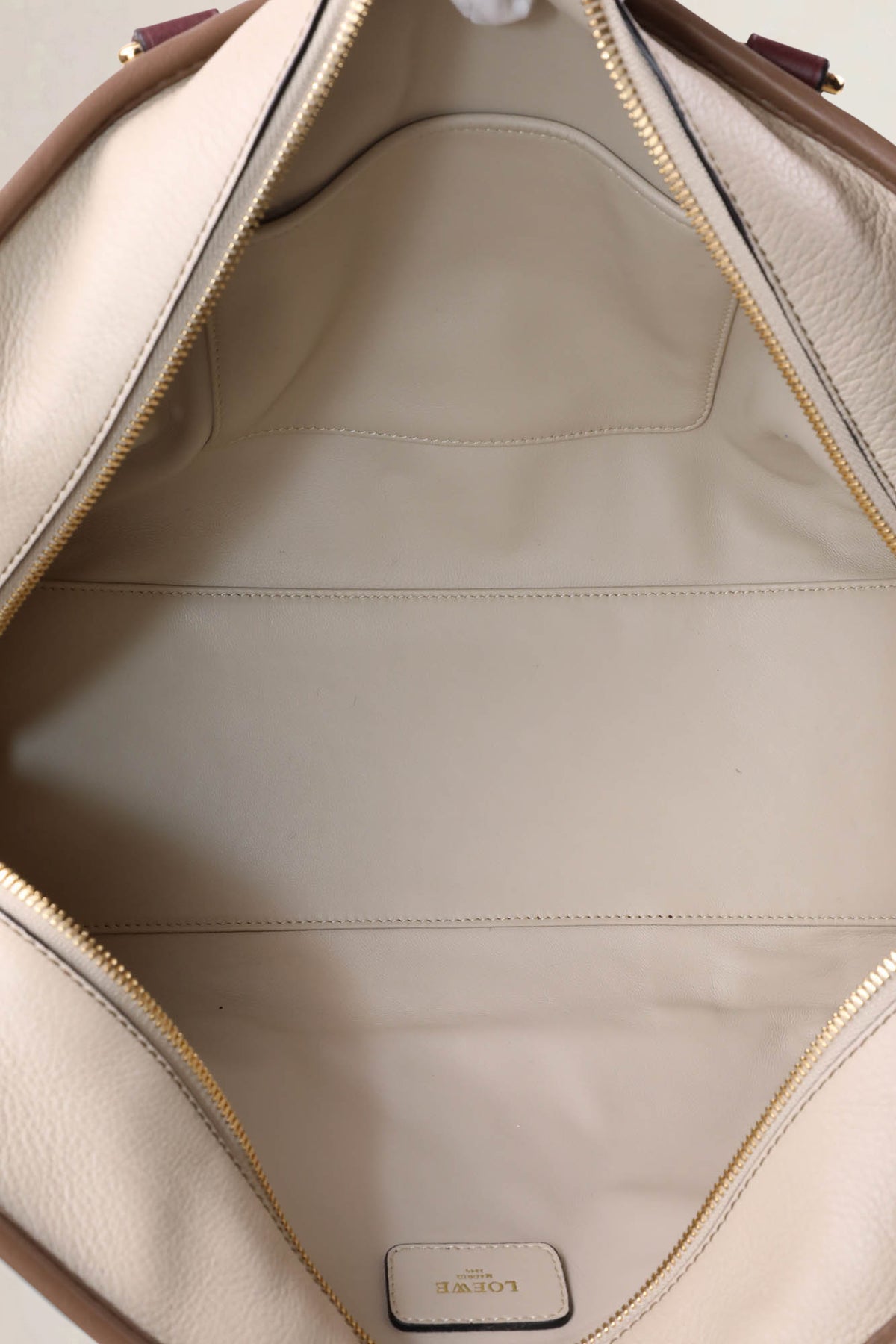 Loewe Beige Burgundy Amazona 36 Top Handle Bag