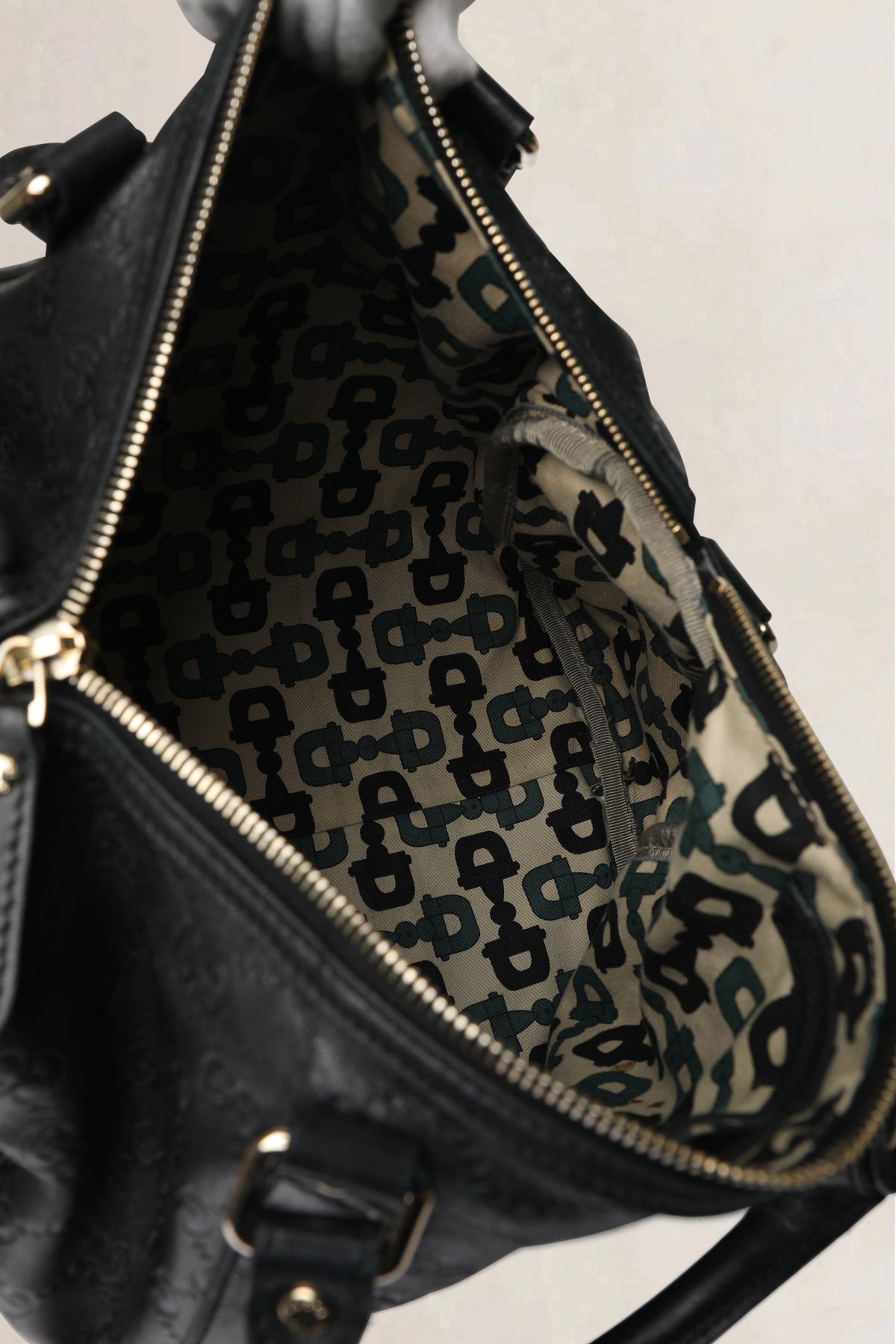 Gucci Black GG Signature Joy Boston Top Handle Bag