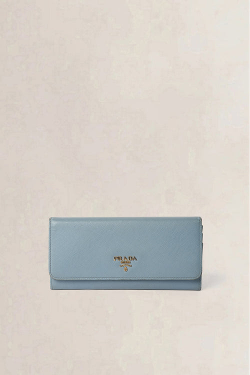 Prada Blue Galleria Saffiano Crossbody Bag &amp; Wallet Set