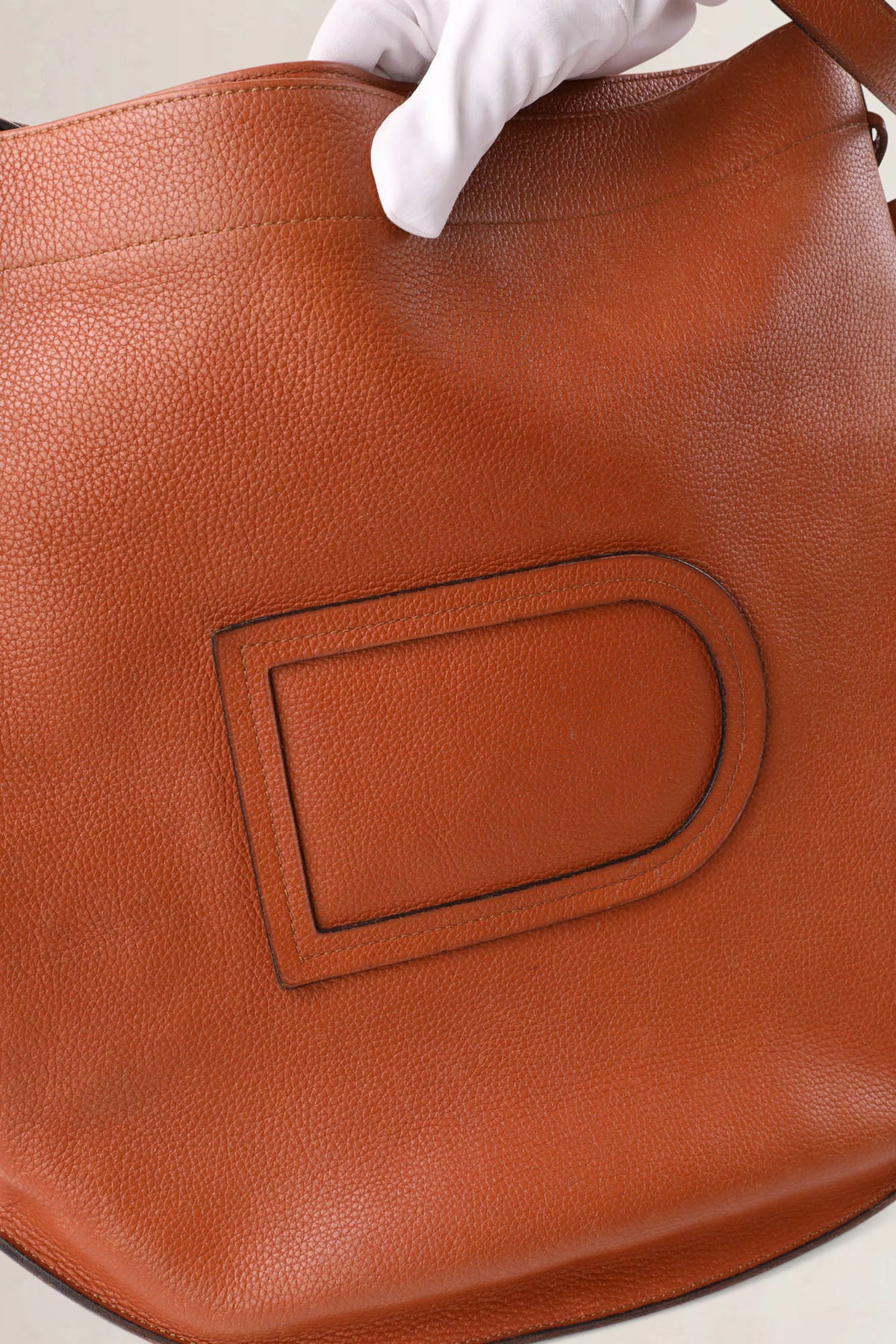 Delvaux Cognac Le Pin Jumping Calf GM Crossbody Bag