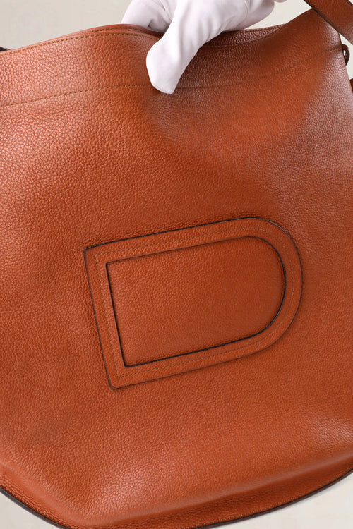 Delvaux Cognac Le Pin Jumping Calf GM Crossbody Bag